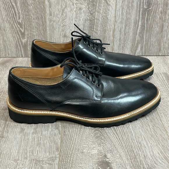 Steve Madden Black Leather Oxfords - Picture 1 of 16